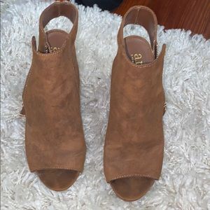 A.N.A Brown Suede Heels